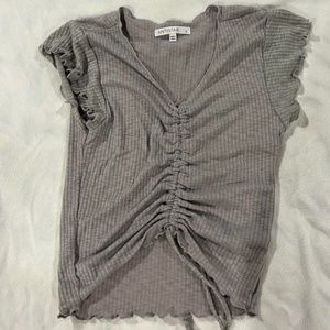 Antistar tjmaxx scrunch grey crop top